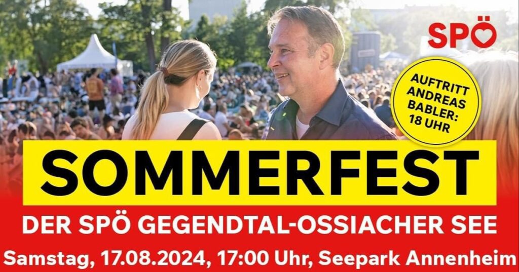 Sommerfest der SPÖ Gegendtal-Ossiacher See